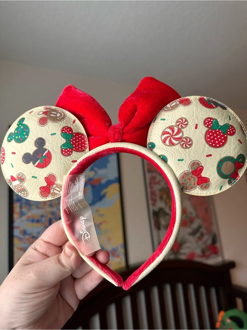 Loungefly Disney Mickey Minnie Christmas Cookies Ear Headband